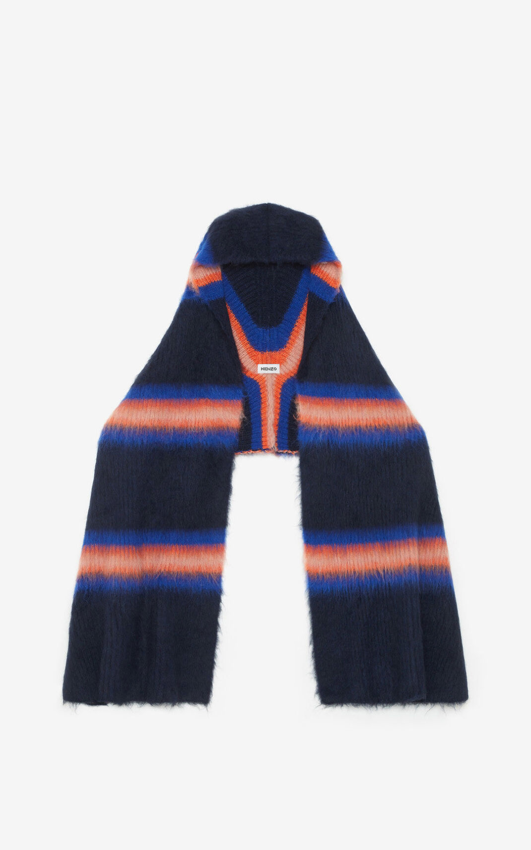 Bufanda Kenzo Striped alpaca wool Hombre Azules - SKU.1503033